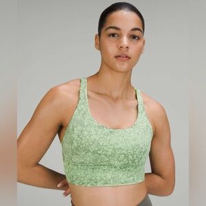 Lululemon | NWT Energy Longline Bra City Grit Green Multi